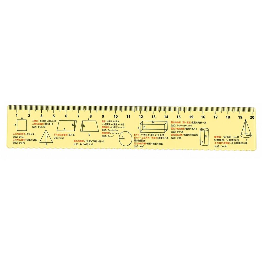 Transparent Mathematical Formula Ruler Lightweight Straightedge Ruler  Office Use