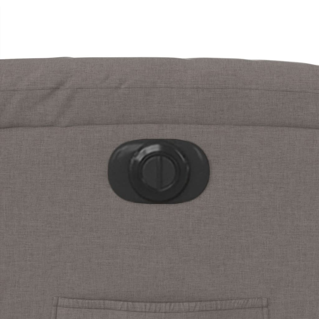 Electric Recliner Chair Taupe Fabric