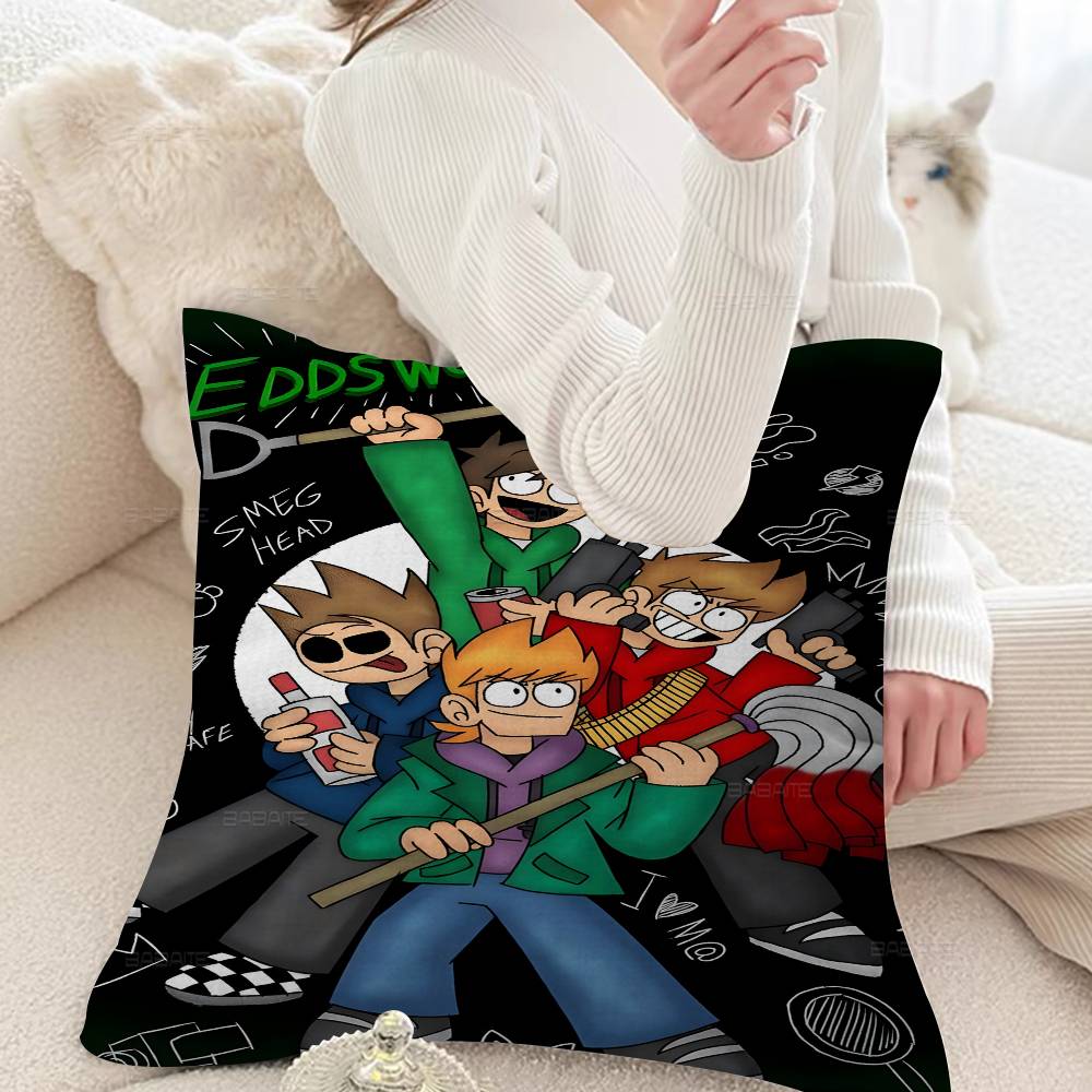 Animiertes Eddsworld Cartoon Kissen Anime Kissen Sofa Bett Kopfkissenbezug Kissenbezug 45x45 cm Mode