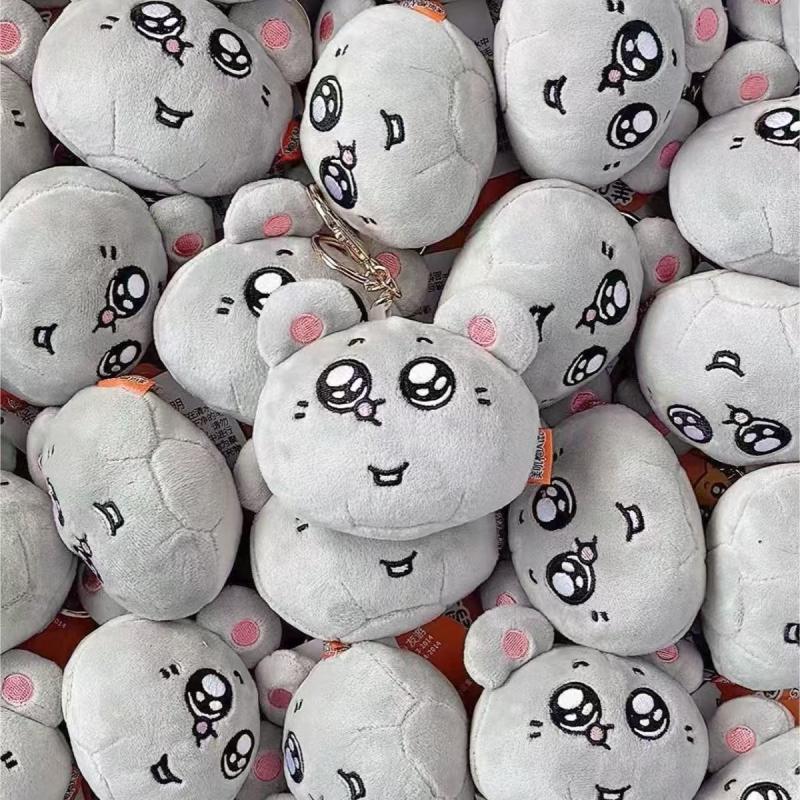 Cartoon Funny Plush Rat Dolls Keychain Pendant Cute Stuffed Animal Doll Keyring Lovely Backpack Decoration Friends Gifts