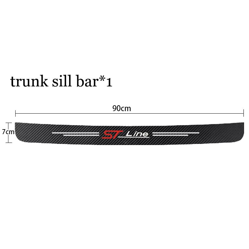 Carbon Fiber Car Sticker Protector Strip Auto Door Sill Waterproof Protect Film For Ford ST Fiesta Focus Edition Car KUGA Mondeo