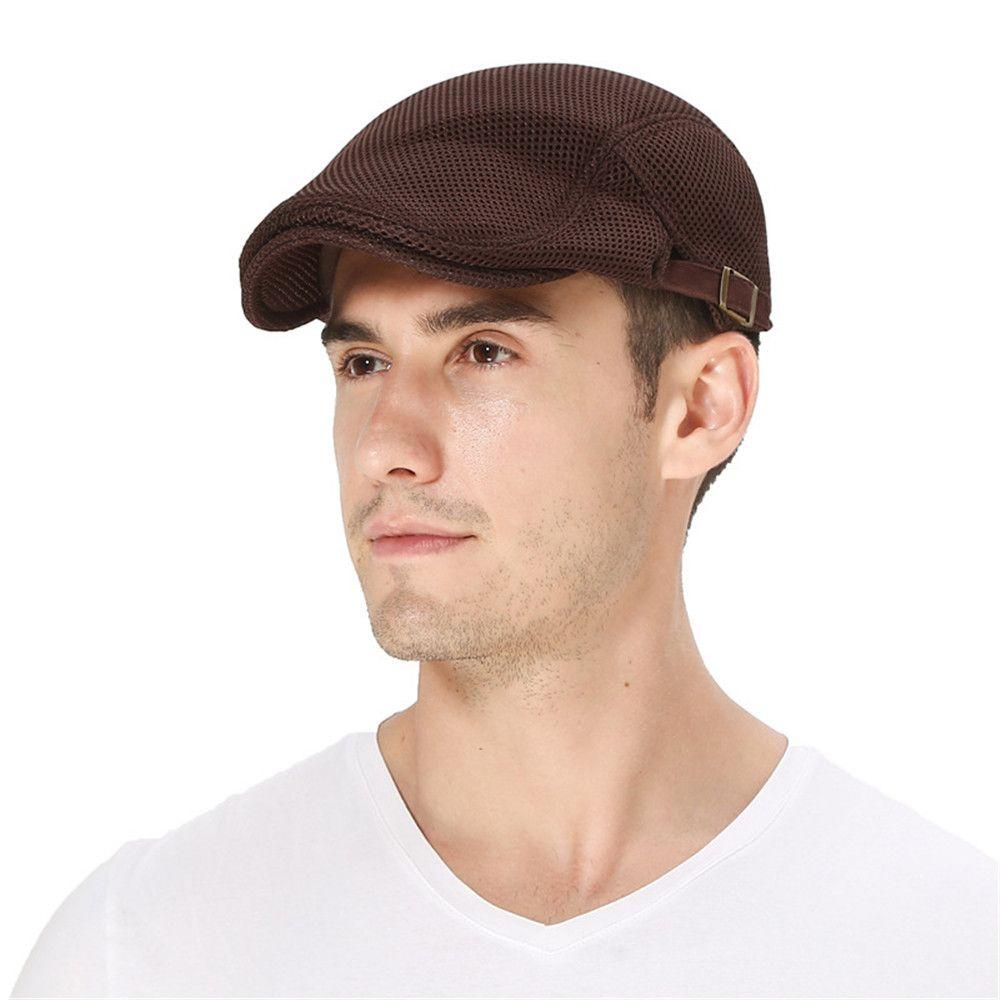 Fashion Adjustable Newsboy Style Beret Hat Breathable Golf Hat Peaked Cap