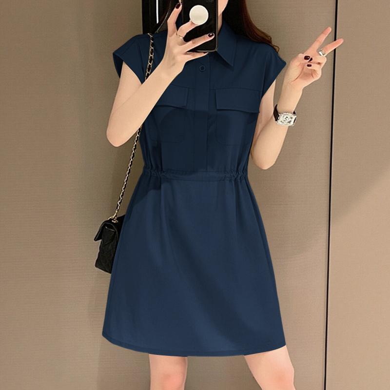 ZANZEA Women Casual Turn Down Collar Summer Short Sleeve Shirt Dress