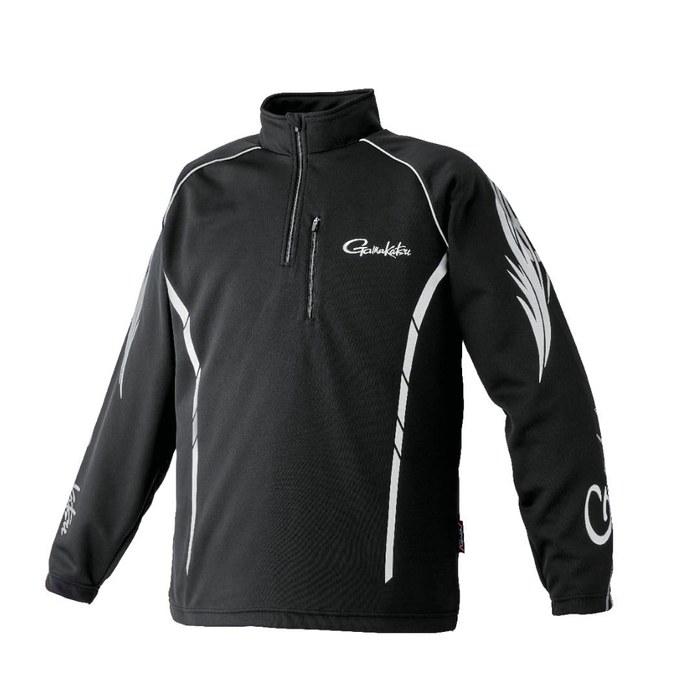 Gamakatsu 2-Way Warm Zip Shirt Black/Silver 5L GM3766