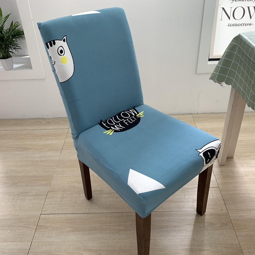 Stretchable Printed Chair Cover Simple Design Home Office Dustproof Elastic Seat Cover for Chairs