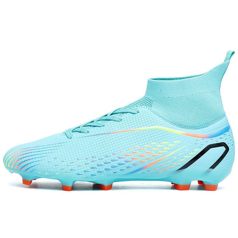 Spot high-top football shoes long broken nails men and women youth outdoor sports competition training football shoes