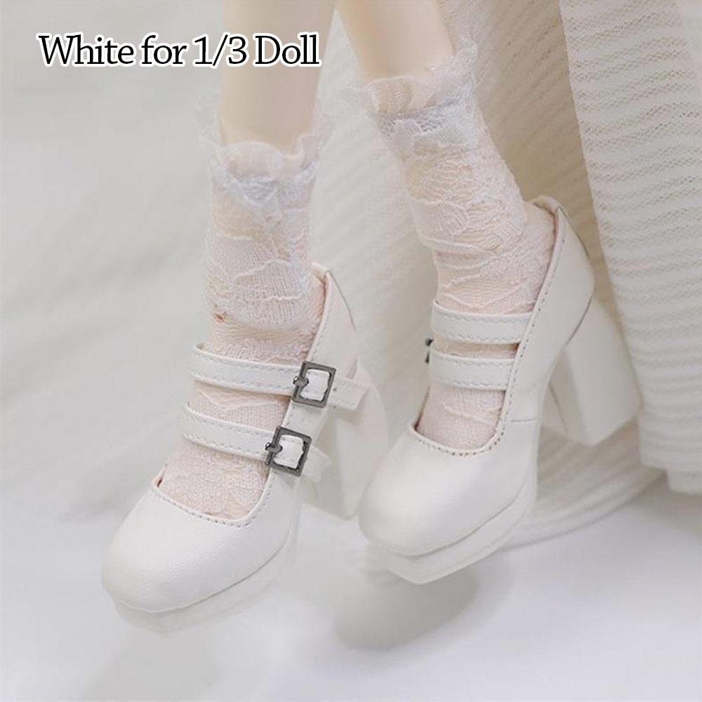PU Leather Doll Shoes Fashion Play House Shoes Princess High Heels for 1/3 1/4 BJD 45/60cm Dolls