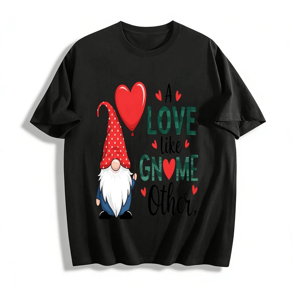 A Love Like Gnome Other Heart Gnome Graphic Casual Top Pure cotton T-shirt XXS