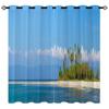 High-Density Blackout Curtains Beach Curtains Seaside Vacation Series Digital Printing Blackout Curtains