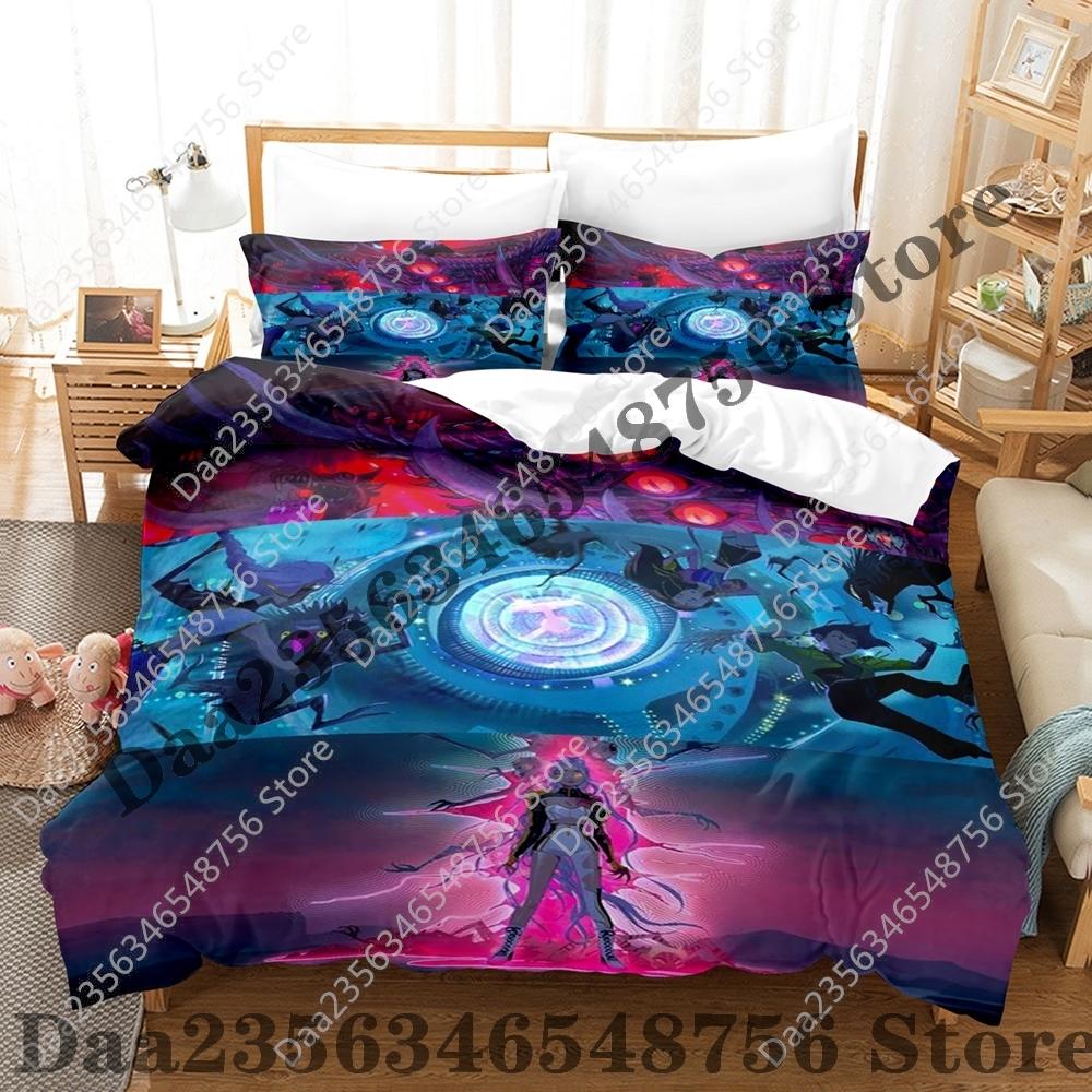 Set Biancheria da Letto Kpop Demon Hunters Singolo Gemello Matrimoniale Queen King Size Set Letto Saja Camere da Letto per Ragazzi Set Copripiumino Rumi Tuta Tre Pezzi