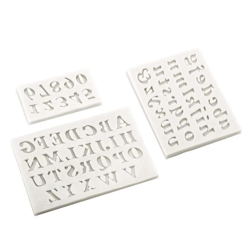 Alphabet Number Silicone Mold DIY Letter Number Fondant Chocolate Jelly Candy Pastry Baking Mould Cake Decorating Tools