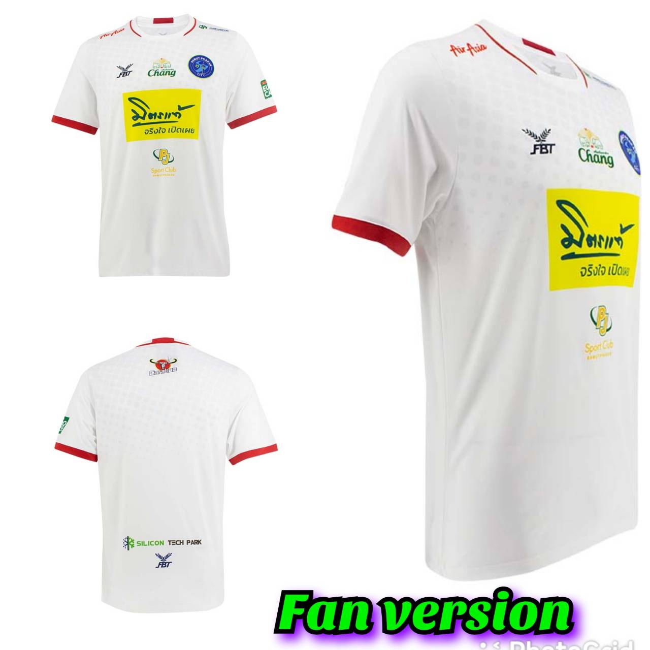 Мужской футбол Таиланд Футбольный клуб AFC Джерси Рубашка Полиэстер с принтом с коротким рукавом Круглый вырез Быстросохнущая версия FBT Fan Player Самут Пракан Сити M