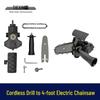 Cordless Drill To Electric Chainsaw Converter: 4-Inch Mini Saw for Household Logging 05518
