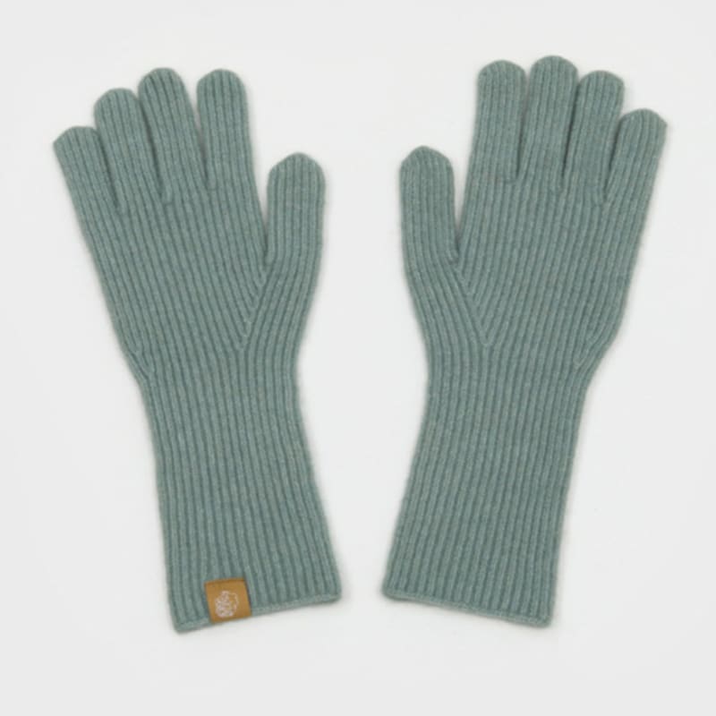 RECLOW Strickhandschuhe und Schal Set Türkis