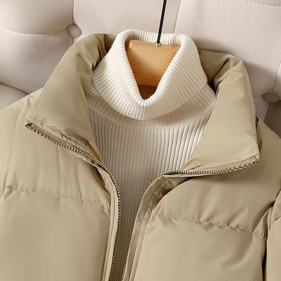Women's Quilted Puffer Jacket Casual Baggy Zip Up Padded Down Coat Winter Thick Warm