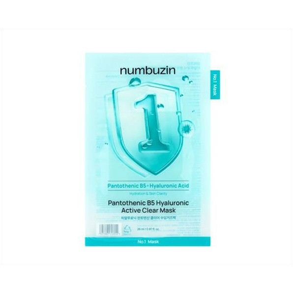 [numbuz:n] Numbuzin (bo) No.1 Pantothenic B5 Hyaluronic Active Clear Mask (26ml*4ea) 1 Pack