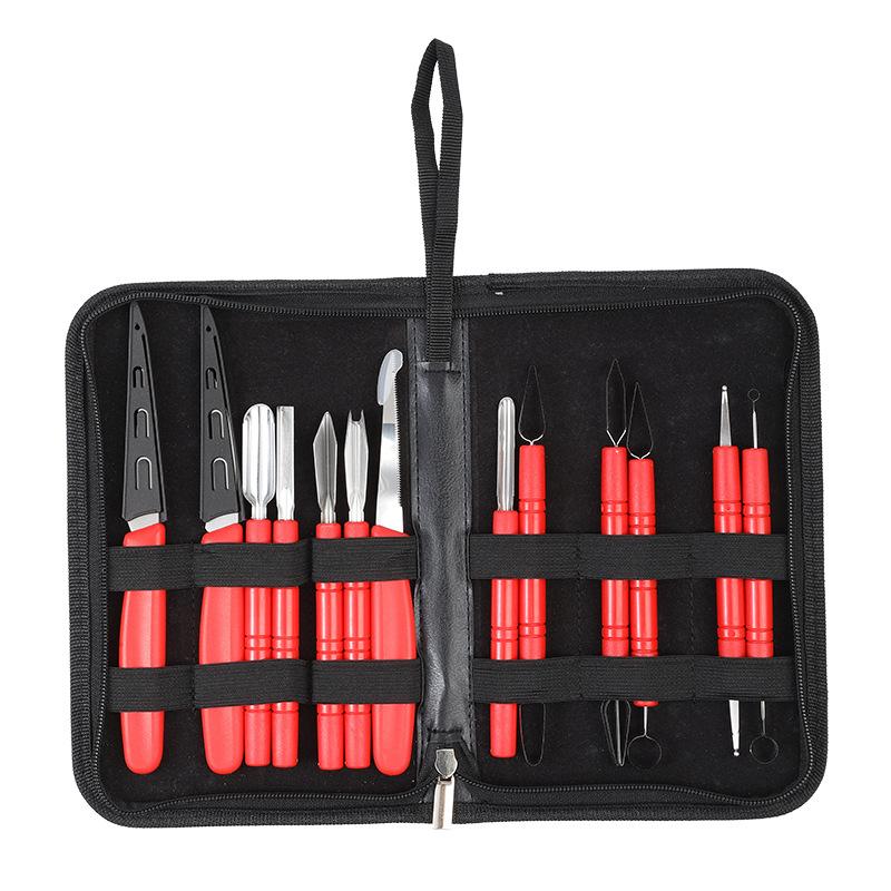 13 Pieces Stainless Steel Food Carving Knife Set Special Fruit Platter Carving Tool for Chefs