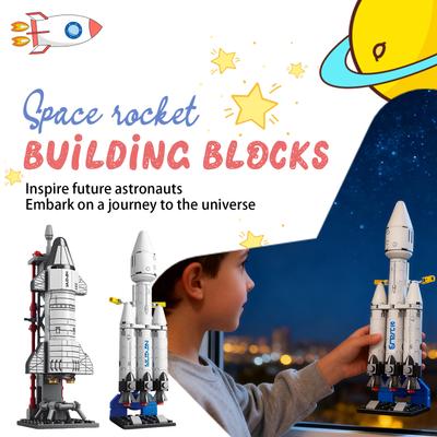 Modèle de Bâtiment de Fusée Spatiale Briques de Construction Militaire Assemblage Garçon Éducatif Jouet pour Enfants