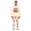 Christmas Print Round Neck Top and Jogger Pants Set for Holiday Lounging and Casual Wear
