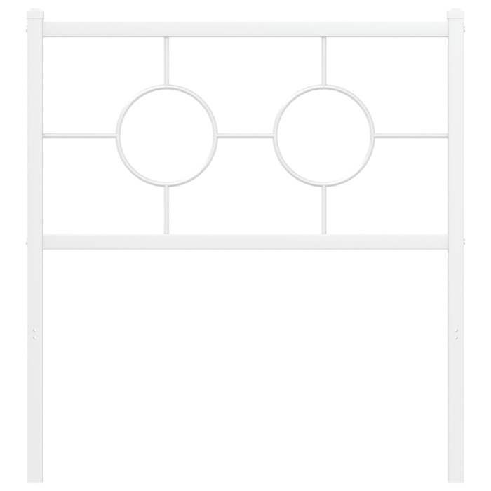 VidaXL Tête de Lit Métal, Tête de Lit avec Pieds, Meuble de Chambre à Coucher, Accessoire de Lit Simple, Tête de Cadre de 376302