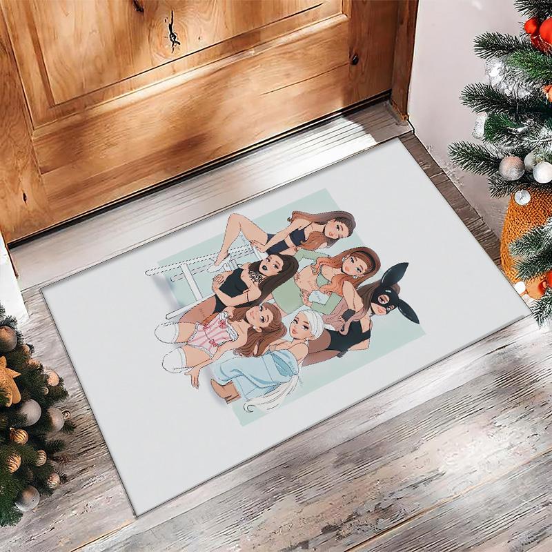 Soft Crystal Velvet Floor Rug,Ariana Grande Anti Slip Decorative Carpet, Plush Area Mat For Indoor Home Decoration