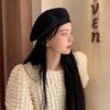 Retro Multi Colored Lace Beret Hat Slouchy Breathable Beanie Cap Summer Cutout Floral Painter Hat For Women