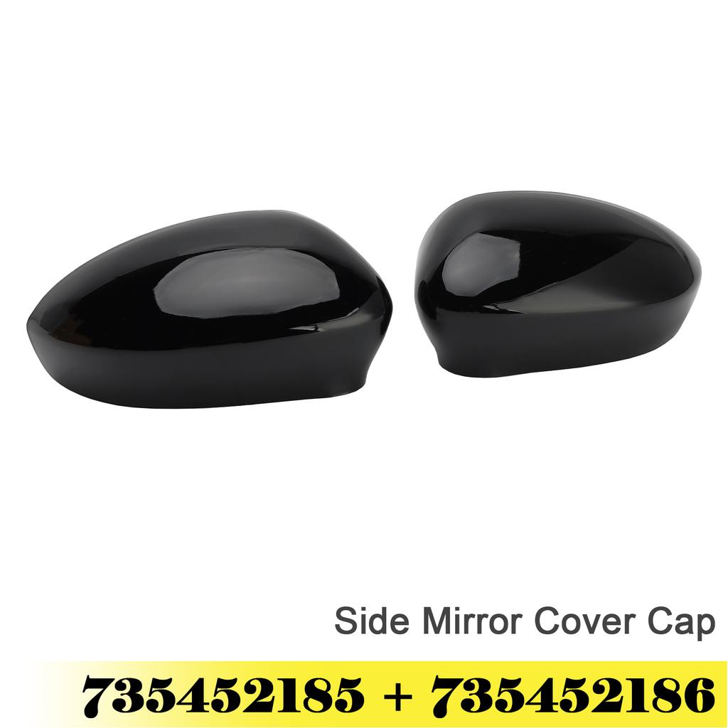 Pair of Side Mirror Cover Cap for Fiat 500 2007-2024 Grande Punto 2005-2018