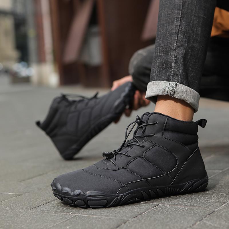 Plush Outdoor Sneakers Winter Hiking Shoes Warm Cotton Shoes Men Women Ankle Boots Anti-slip Trekking Camping Shoes