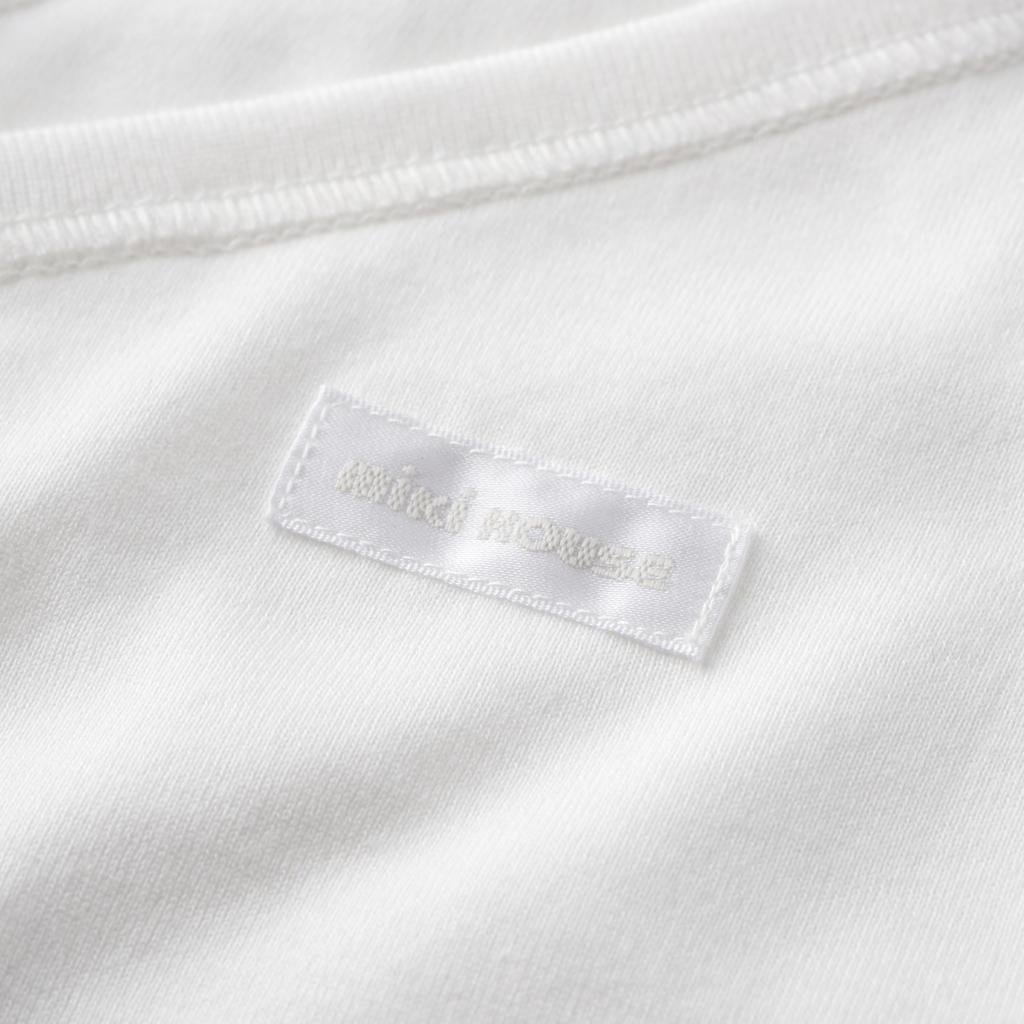 Miki House Body fără mâneci pentru bebeluși, uni, fabricat pentru băieți și tricou de corp, Culoare, Simplu, 100% Bumbac, Japonia, Fete, Nou-născut, 50-60cm, Alb, 40-2117-146