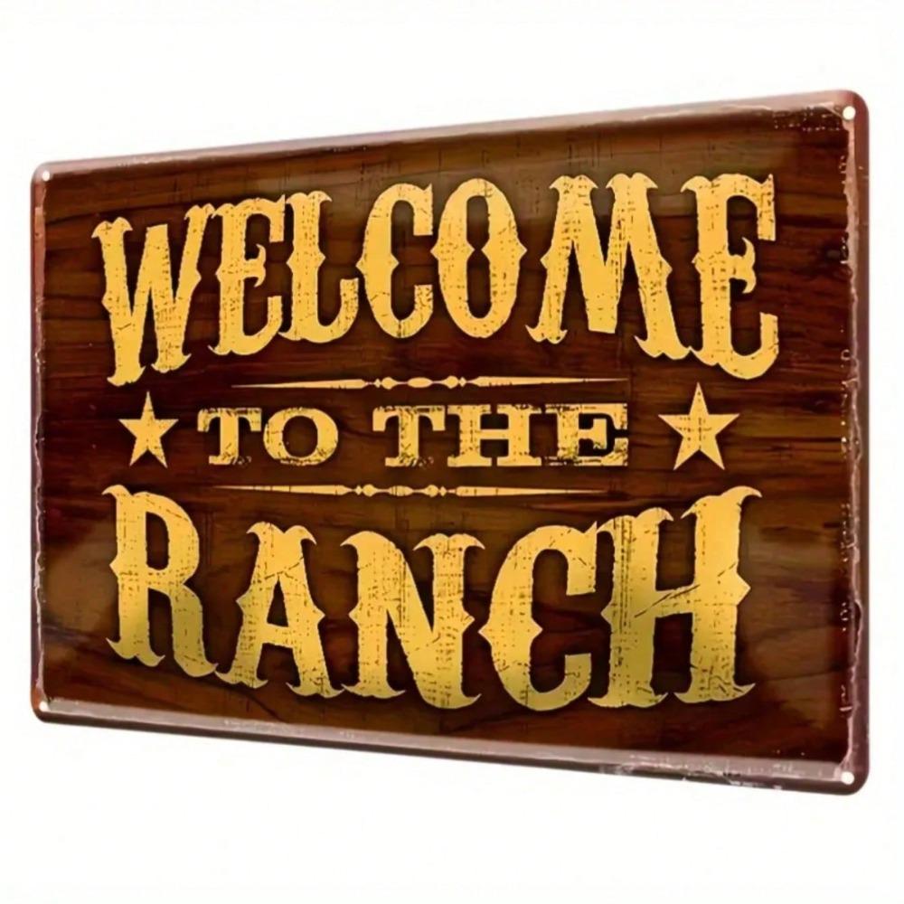 

Винтажная металлическая жестяная табличка в стиле фермерского дома 30x20 см, забавная, для декора комнаты ковбоя, ранчо, настенная табличка 20x30 разноцветный