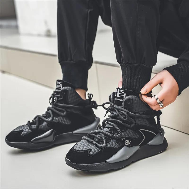 New Exquisite Men's Sneakers Trend Versatile Casual Shoes High Top Outdoor Mountaineering Sports Running Shoes