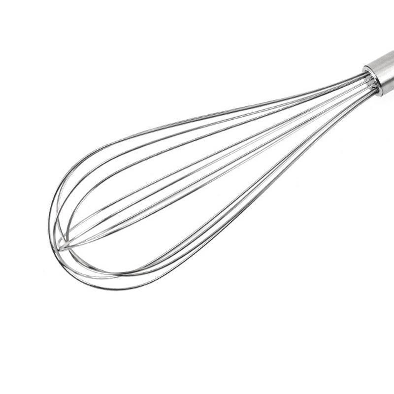 8", 10", 12" Stainless Steel Manual Egg Whisk - Multi-purpose Handheld Beater for Cream and Egg White Mixing