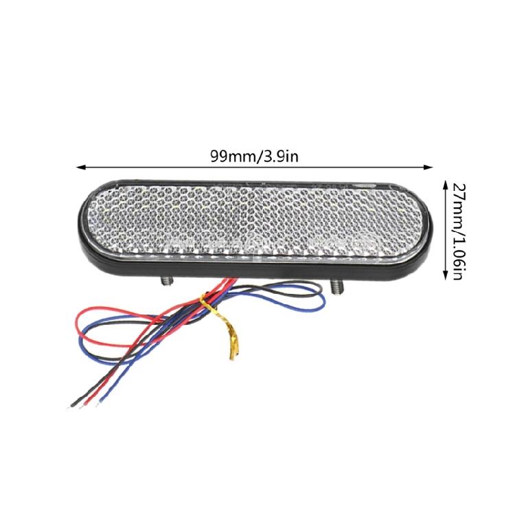 Side Marker Tail Lights Replacement Tail Stop Brake Light 24 LEDs Turn Signal Light Oval Trailer Lights with Reflector