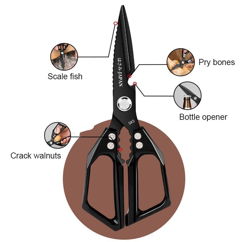 Japanese Household Kitchen Scissors SK5 Stainless Steel Multi-Purpose Shears Specialized Heavy-Duty Chicken Bone Scissor