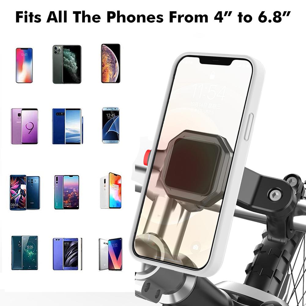 Rotating Phone Stand Bracket Universal Bike Phone Holder Clamp Anti-Shake Bicycle Mobile Phone Support for Bicycle Motorcycle