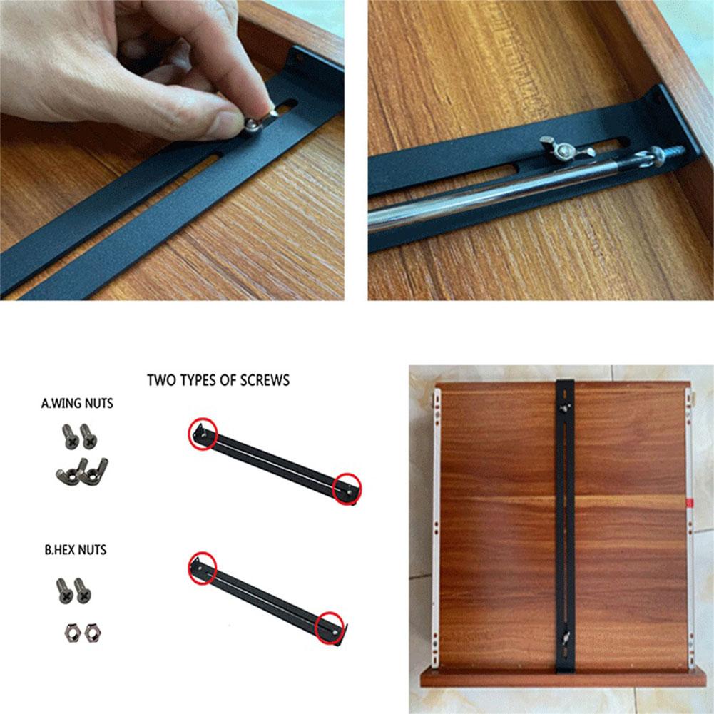 4Pcs Furniture Repair Kit Mounting Brackets with Screws Bottom Support Tool Set for Wood/Particleboard/MDF Chest of Drawers