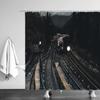 Black White New York City Scenery Shower Curtains Set 3D Building Home Wall Backdrop Decor Nordic Polyester Bathroom Bath Screen