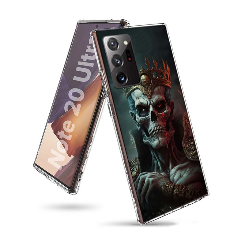 Crown Skeleton Emperor Phone Case for Samsung A55 A35 A25 A15 A07 A05S A16 A17 A26 A36 A37 A56 A57 Galaxy Note 20 10 A50S A71 A5