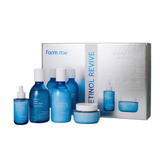 Farmstay Retinol Revive Skincare 4-Piece Set Anti-Aging (Toner200ml+Emulsion200ml+Serum50ml+Cream100ml)