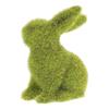 Easter Bunny Decorations,Green Faux Moss Flocked Easter Spring Bunnies Figure