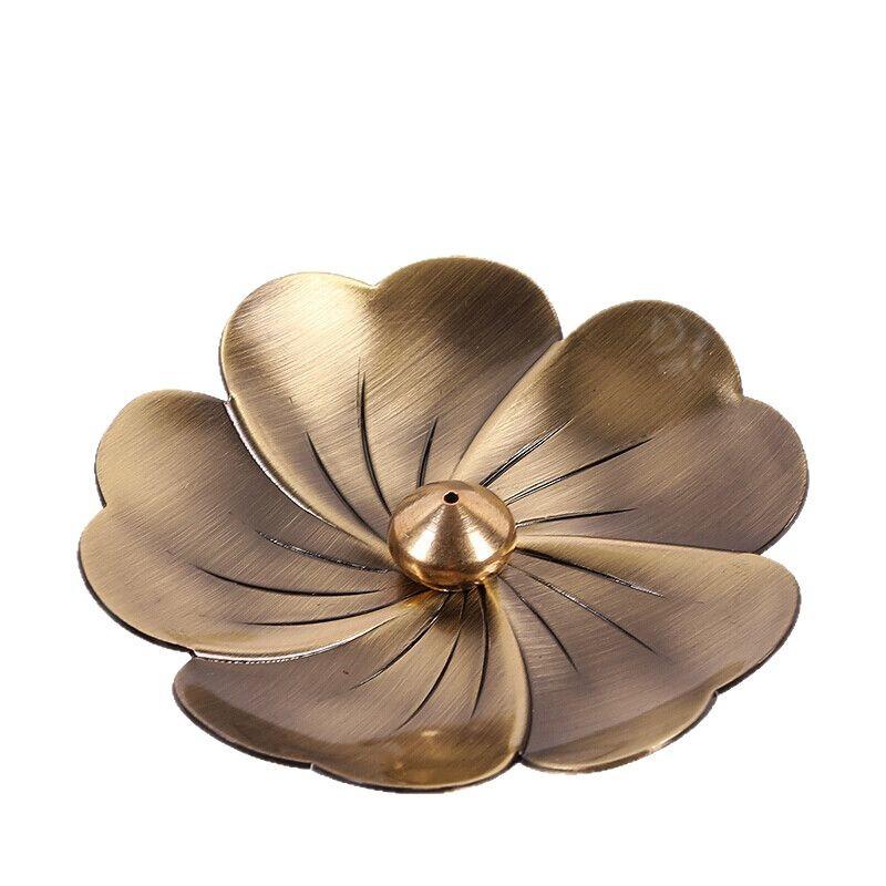 

Alloy Sakura Incense Stick Burners Cherry Blossom Stick Holder Mini Retro Incense Plate Office Desktop Ornament Home Decoration