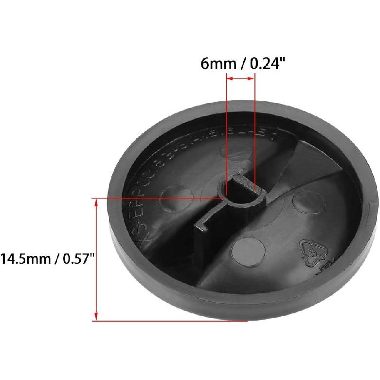 uxcell Timer Knobs Range Replacement Knobs Time Control Knob Round D Shape Shaft for Electronic Microwave Oven Cooker 3pcs