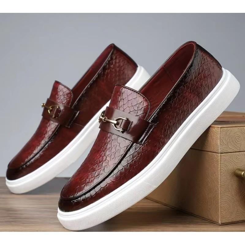 Mens Breathable Oxford Shoes Soft Sole Casual Business Leather Look PU Upper Round Toe Rubber