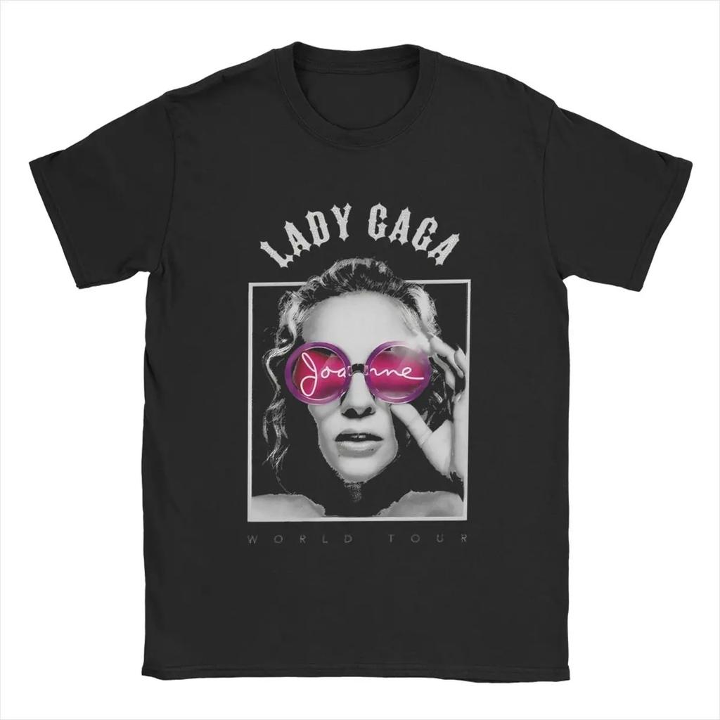 Mens Official Lady Born This Way T Shirt Singer Rock Gagas Cotton Merchandise Cool Short Sleeve Crew Neck Tees Adult TShirts