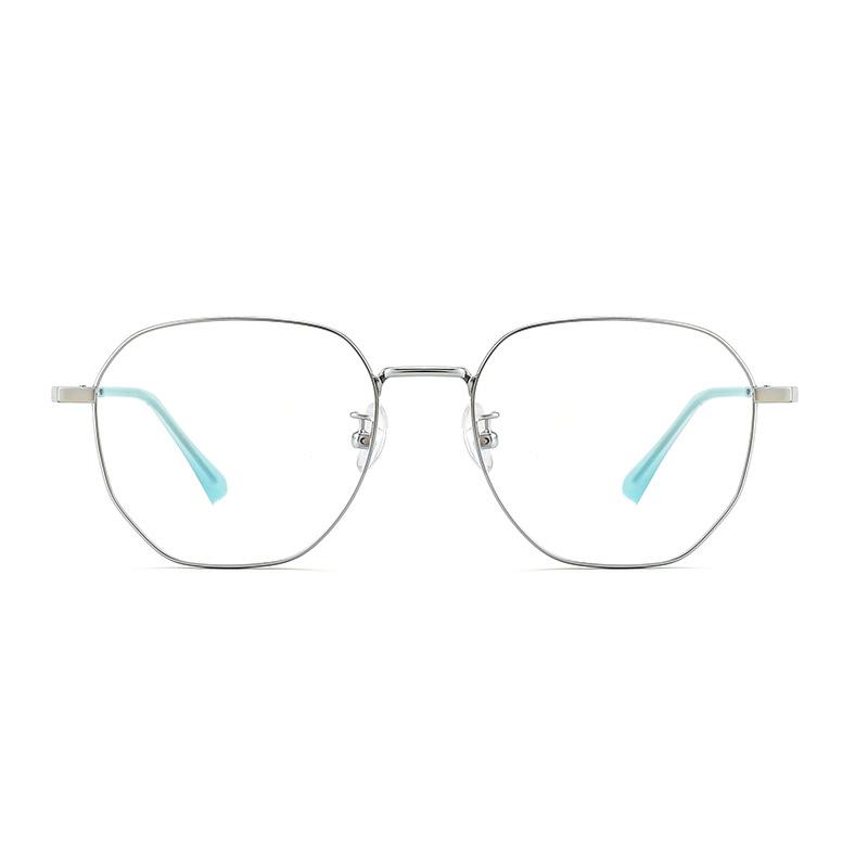 Ultra-light Polygonal Decorative Eyeweae Men Retro Fashion Pure Titanium Optical Prescription Glasses Frame Women