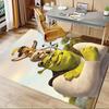 Donkey,Cat,Shrek Office Carpet Soft Polyester Entrance Carpet Washable Non-slip Machine Washable Indoor Carpet Living Room Bedroom Dining Ta