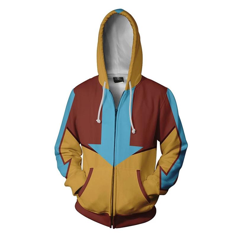 Avatar Cosplay Hoodie Costume Man Women Anime Zipper Jackets