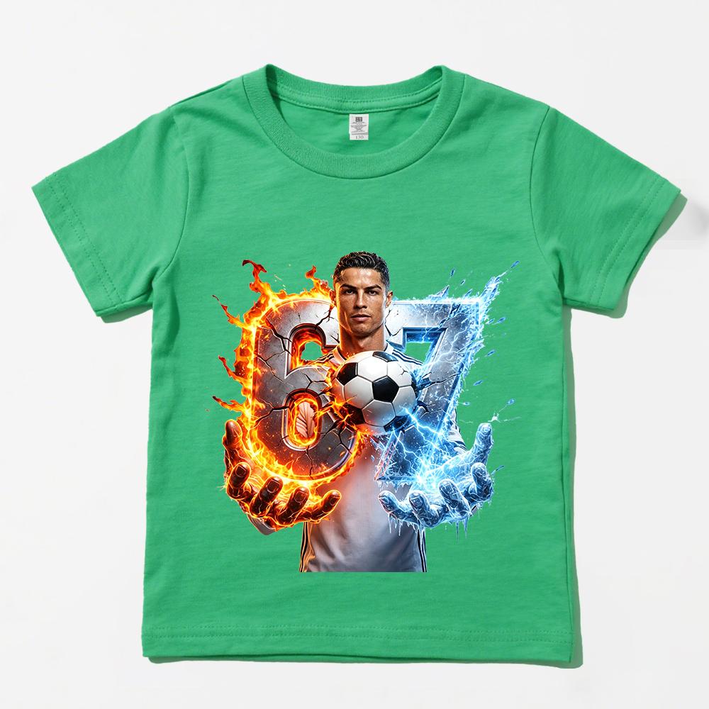 CR7 Ronaldo 67 Pattern Print Kids T Shirt Casual Children Clothing for Boys and Girls