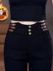 2025 Women's High Waist Velvet Flare Pants: Slimming, Thick, and Fashionable Winter Wear