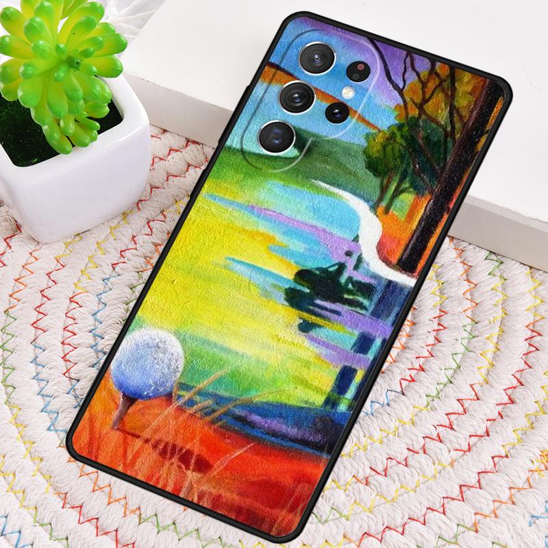 Vintage Golfer Pattern TPU Phone Case For Samsung Galaxy note 10 pro S26 S25 S24 S23 S22 Ultra Plus S21 FE S20 Shockproof Cover